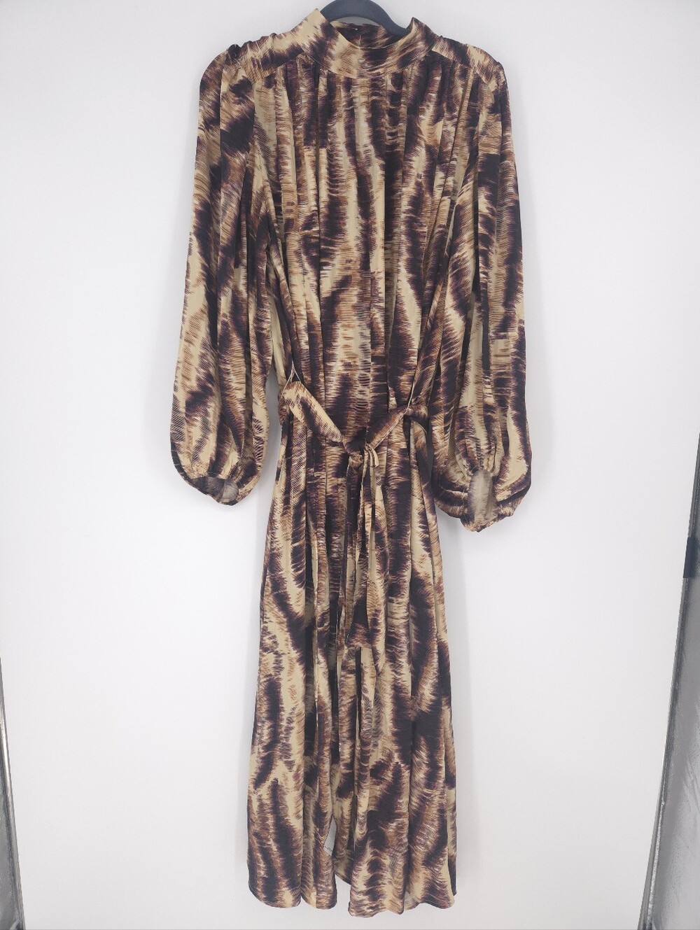 Banana Republic Slit-Back Maxi Dress Sandy Beach LARGE party evening cocktail